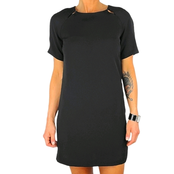 Bordeaux Little Black Sheath Dress Size Small Mini - Picture 1 of 6
